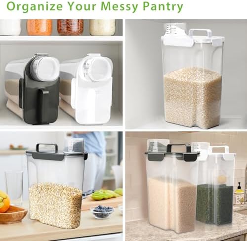 Viretec Rice Storage Container, 15 to 20lb Dry Food Airtight Dispenser - Image 5
