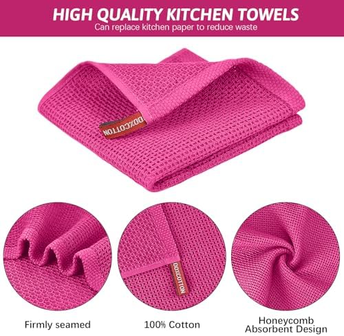 Nialnant 6 Pack Kitchen Towels, 100% Cotton, 12x12 Inches - Image 3