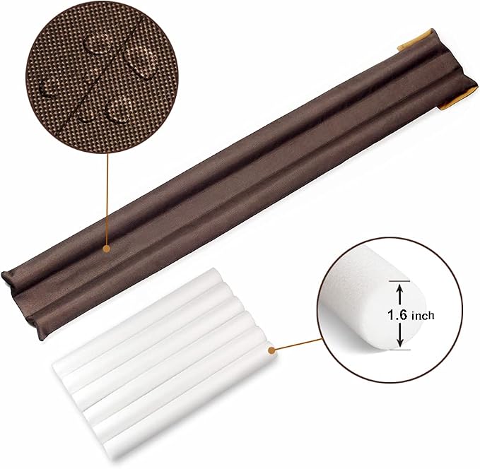 Waterproof Twin Door Draft Stopper Adjustable Size 30" to 36" Weather Stripping - Image 3