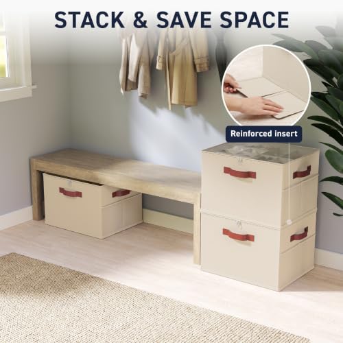 Ornavo Home Linen Large Shoe Storage Organizer Bins 2 Pack - Image 5
