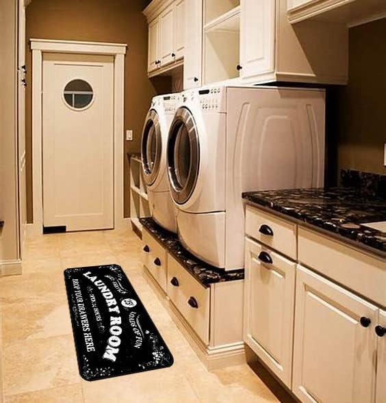 Laundry Room Long Rug Area Rug Non-Slip Floor Mat Waterproof Farmhouse Carpet - Image 5