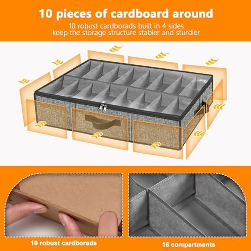 homyfort Under the Bed Shoe Storage Organizer - Image 6