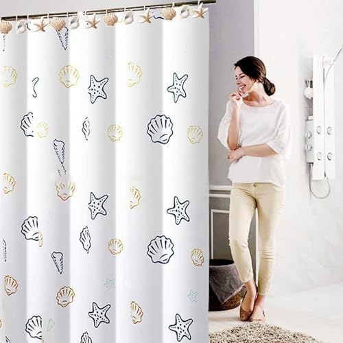 Seashell Shower Curtain Hooks 12pcs Beach Shower Curtain Rings Bath Shower - Image 5