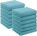 Homaxy 100% Cotton Terry Kitchen Towels, 12 Pack, Lake Blue by Homaxy