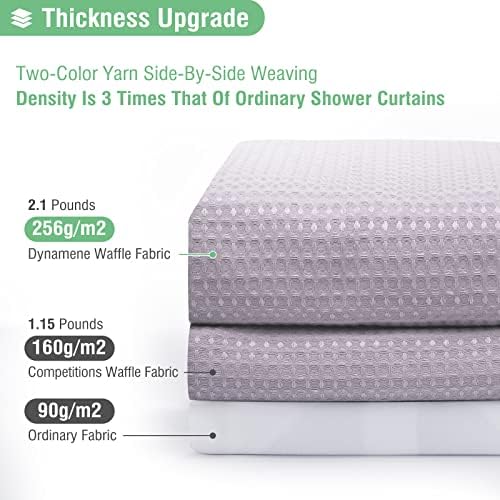 Dynamene Stall Waffle Shower Curtain 256 GSM Heavy Fabric 36x72 Lavender - Image 4