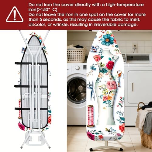 Nuxovilar Floral Dress Cotton Ironing Board Cover 15x54 Fabric - Image 6