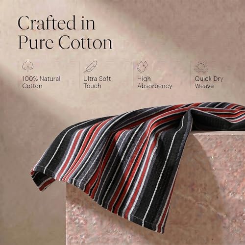 Urban Villa Kitchen Towels Cotton Dish Towels 20”x30” Black - Image 4