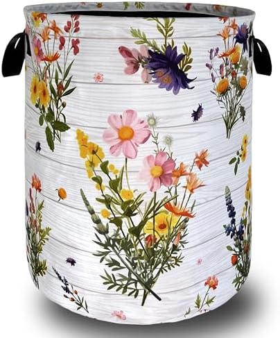 Hawaii Floral Laundry Basket Oxford Cloth Foldable Hamper 18.9x16.5 Inch by Unknown