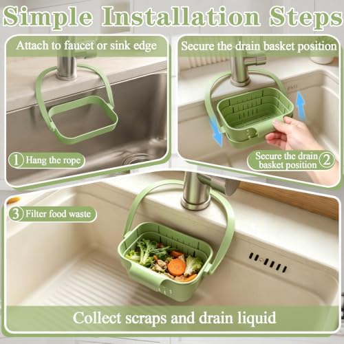Foldable Hanging Sink Drain Basket, Hanging Sink Basket - Image 4