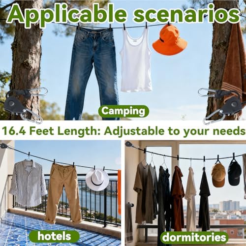 2PCS Retractable Travel Clothesline - Image 6