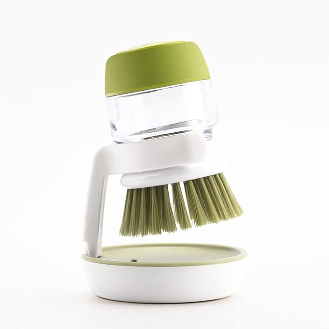 Dish Brush with Soap Dispenser, Dishwashing Kitchen Scrub Brushes Dish Scrubber by DHDestined+Fateful