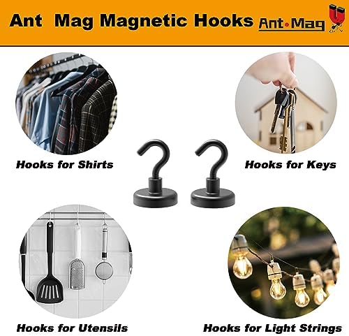 Ant Mag Strong Magnet Hooks for Hanging 80LBS Heavy Duty Neodymium Hooks Used - Image 5