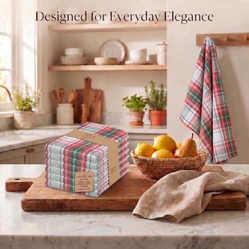 Urban Villa KitchenTowels Cotton DishTowels 20”x30” Christ Check - Image 5