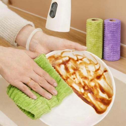 20PCS Cleaning Cloth, Reusable Wet & Dry Use Lint-Free Cleaning Rags 10"*10" - Image 5