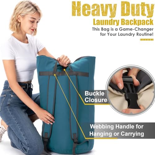 Backpack Laundry Bag, 115L Heavy Duty Extra Large College Laundry Backpack - Image 5