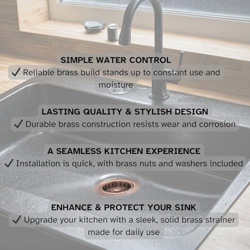 Westbrass A214-11 3-1/2" Post Style Large Kitchen Sink Basket Strainer - Image 3