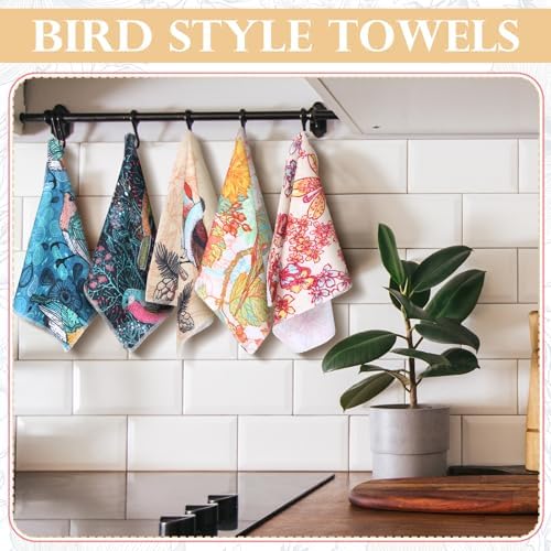 36 Pack Reusable Cloth Kitchen Paper Towels, Bird Style - Image 2