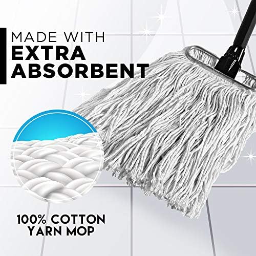 Fuller Brush Wet Mop – Heavy Duty, Janitorial Floor Mop - Image 4
