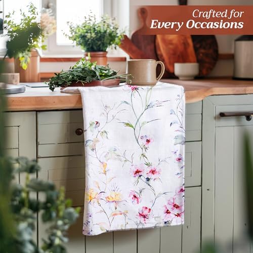 Maison d' Hermine Kitchen Towels Set of 3 Reusable 100% Cotton 27.50" x 20" - Image 5