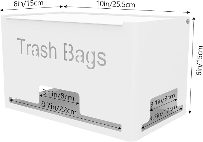 STWWO Large Trash Bag Holder, Garbage Bag Dispenser Roll Holder, Metal Trash - Image 2