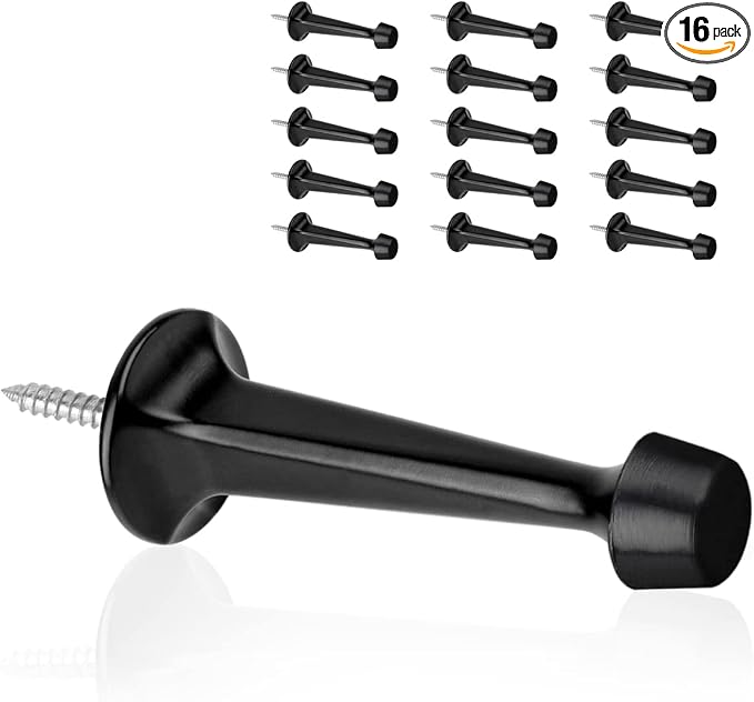 16 Pack Solid Rigid Door Stops by KOVOSCH