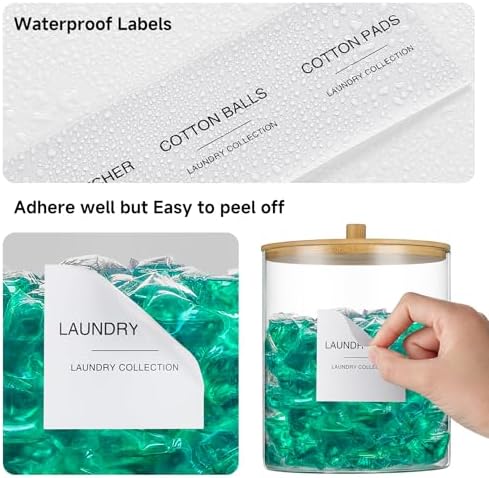 TIPGO Glass Jars for Laundry Room Organization, Laundry Pods Container - Image 4
