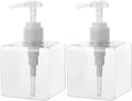 Plastic Pump Bottle Refillable Lotion Soap Dispenser 8.5oz Clear 2 Pack | Sturdy by JiatuA