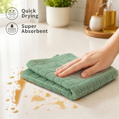 Kitinjoy Premium Kitchen Towels, Large 100% Cotton Terry 390 GSM Kitchen Hand - Image 3