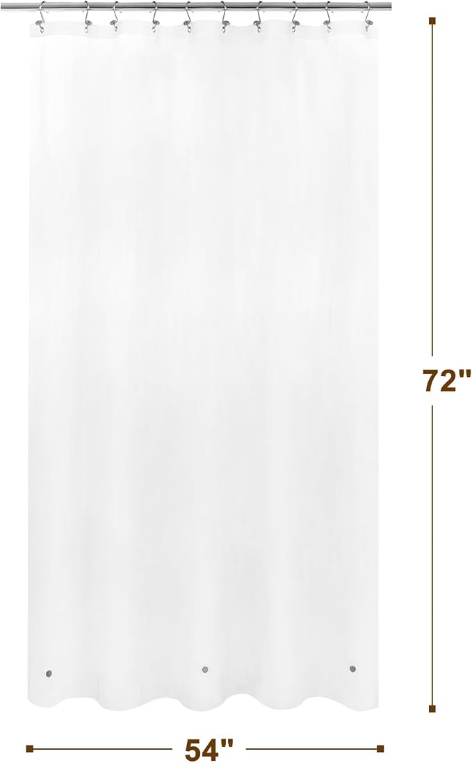 Barossa Design 54" x 72" Frosted Stall Shower Curtain Liner - Image 7