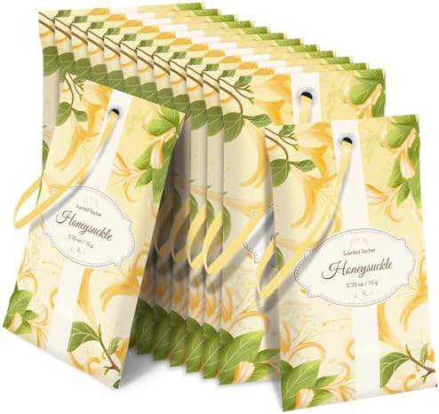 STRN Scented Sachets for Drawer and Closet, Honeysuckle Scent 14-Pack by STRN-Delicate%C2%B7Cozy%C2%B7Stylish