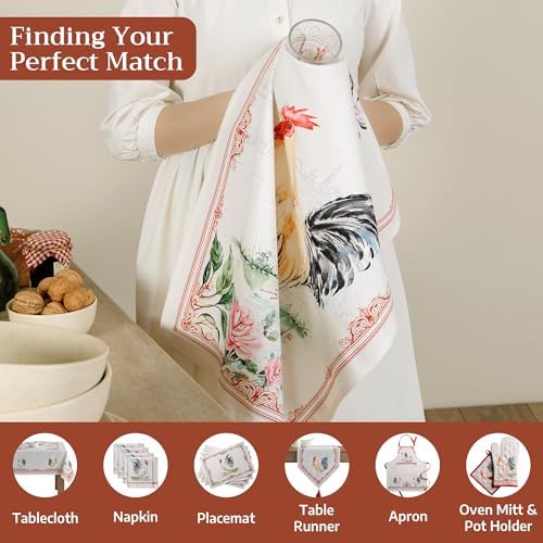 Maison d' Hermine Kitchen Towels Set of 2 Reusable 100% Cotton 27.50" x 20" - Image 6