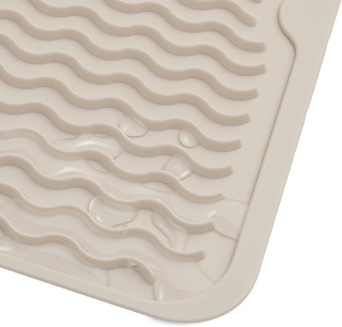 MicoYang Silicone Dish Drying Mat — Quick-Dry Ridges Counter & Sink Pad - Image 9