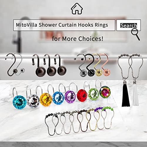 Purple Diamond Crystal Bling Shower Curtain Hooks Rings - Image 7