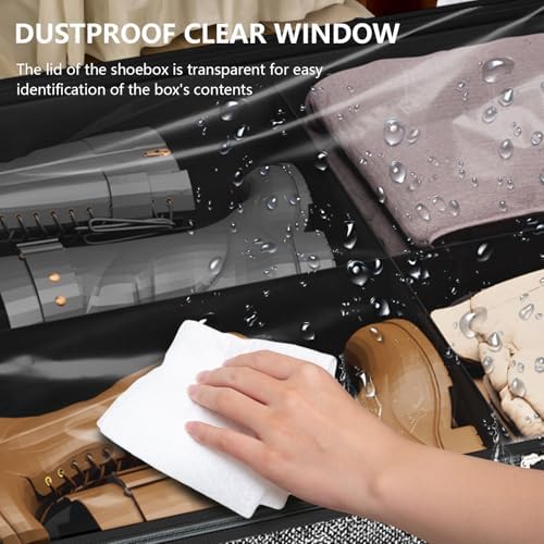 homyfort Under the Bed Shoe Organizer Fits 12 Pairs and 4 Pairs Boots, Sturdy & - Image 4