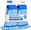 2 Pack - Large Commerical Microfiber Tube Mop 400GSM - Heavy Duty Industrial by Unknown