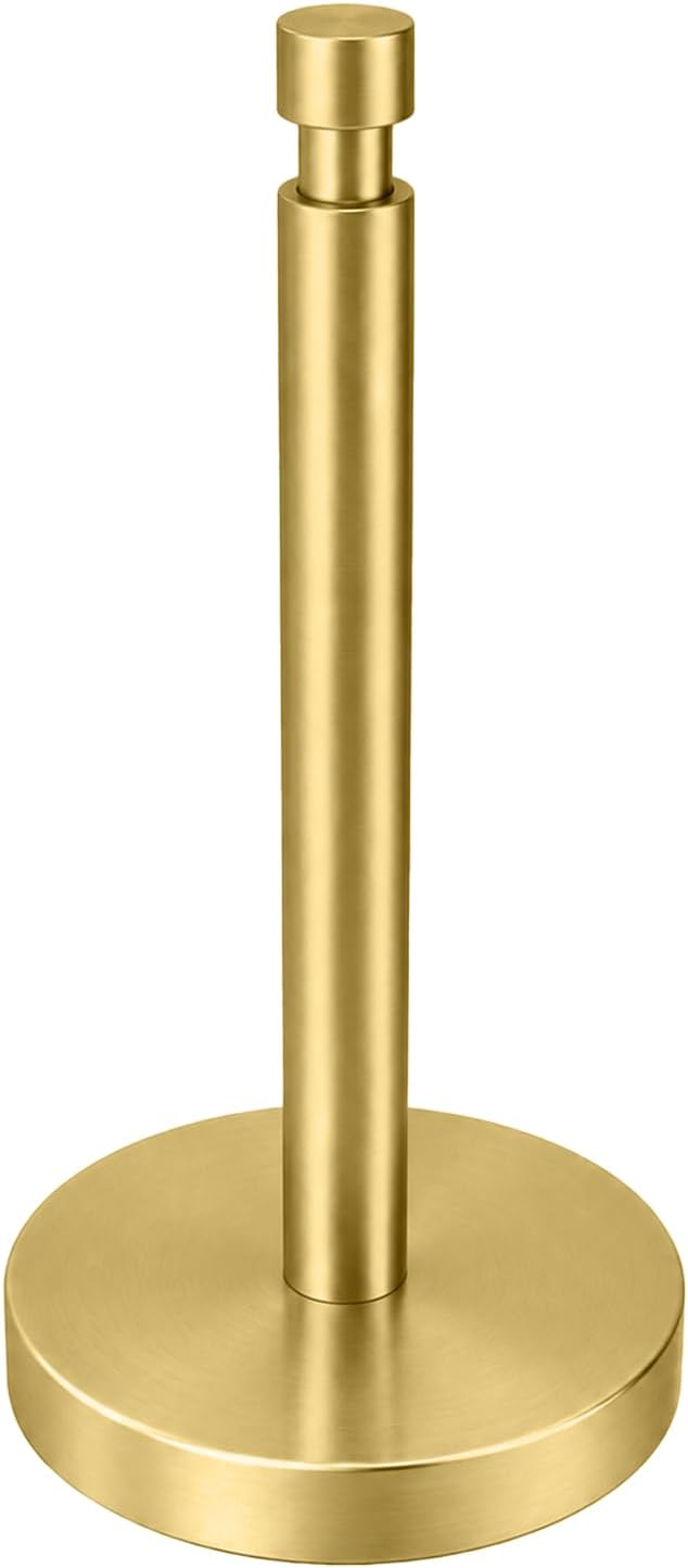 YUMORE 3.9lbs Heavy Duty Paper Towel Holder Countertop Weighted Base Gold by YUMORE