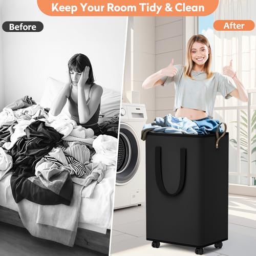 SpaceTrove Rolling Laundry Basket - Image 4