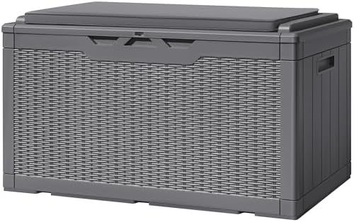 Greesum 100 Gallon Resin Deck Box Large Outdoor Storage by BuynowfromGreesum
