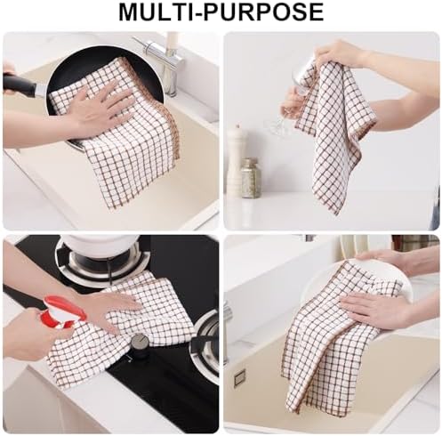 Kitinjoy Cotton 12 Pack Terry Kitchen Towels, Mix Color - Image 3