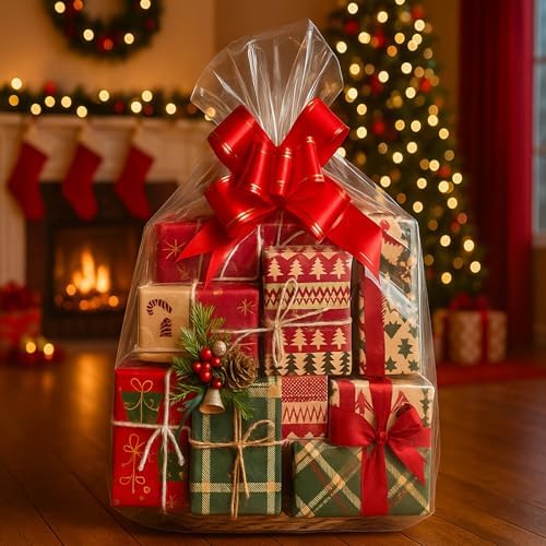 WIKDAY Shrink Wrap Bags for Gift Baskets 10 PCS 40x50 Inches Extra Large - Image 6