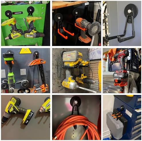 ULIBERMAGNET Magnetic Power Tool Organizer, Cordless Drill Garage Hook Heavy - Image 2