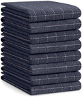 Homaxy 100% Cotton Terry Kitchen Towels, Large 8 Pack, Dark Grey by Homaxy