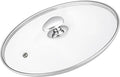 Glass Lid For Pots, Pans and Skillets, Clear tempered Glass Lid Replacement with Vent For Frying Pan, Stock Pot, Cast iron skillet, 8, 9.5, 10.25, 11, 12, 12.5, 13.5 and 14 Inch Stainless Steel Covers