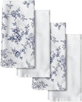 Miss Adola 4pcs Cotton Waffle Kitchen Towels, Toile Print by MissAdola