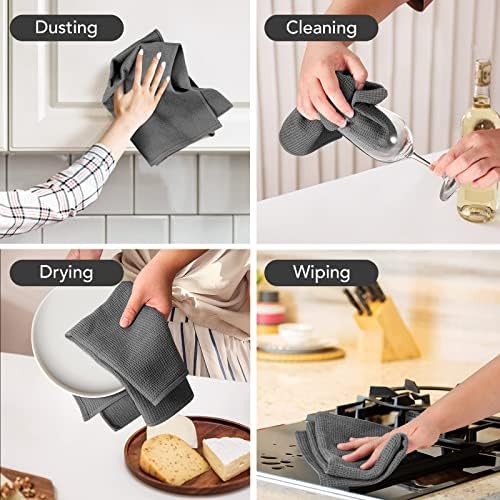 PY HOME & SPORTS 8 Pack Cotton Waffle Weave Kitchen Towels 17 x 25, Super - Image 6