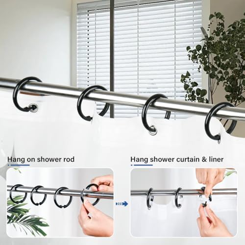 Kutesna 24PCS Shower Curtain Hooks - Image 5