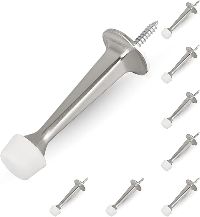 HOMOTEK 8 Pack Heavy Duty Solid Rigid Door Stop by HOMOTEK
