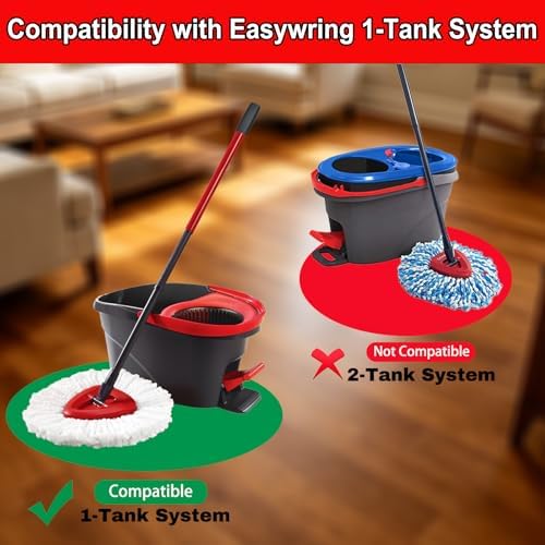 10PCS Spin Mop Replacement, 100% Microfiber, Machine Washable, 360° Rotation - Image 5