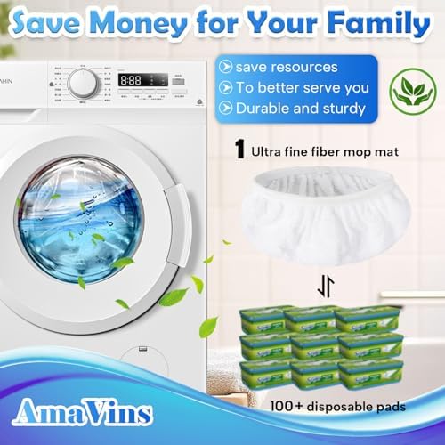 5 Pack Reusable 100% Cotton Mop Pads Compatible - Image 4