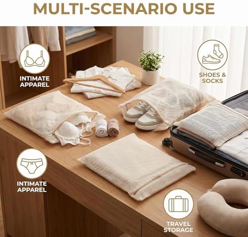 4 Pack Organic Cotton Mesh Laundry Bags - Image 4